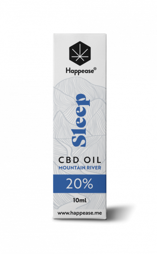 Happease Sleep CBD olje Gorska reka, 20 % CBD, 2000 mg, 10 ml