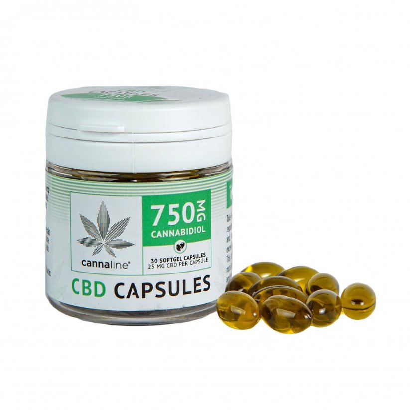 Cannaline CBD Minkštas gelis Kapsulės - 750mg CBD, 30 x 25 mg