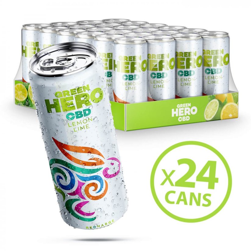 Green Hero prickelnd Limonade ohne THC, 10 mg CBD, 250 ml