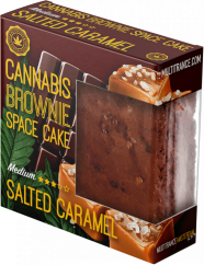 Cannabis Salted Caramel Brownie Deluxe-pakning (Medium Sativa Flavour) - Karton (24 pakker)