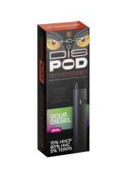 Czech CBD HHCP Vape Pen Tugevam disPOD Sour Diesel 15% HHCP, 80% HHC, 2 ml