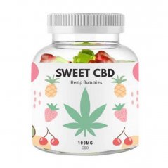Sweet CBD Kummikud, Kirss, Kiivi, Ananass, Maasikas, 100 mg CBD, 20 tk x 5 mg, 60 g