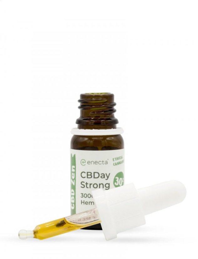 Enecta CBDay Strong, teljes spektrumú 30% CBD olaj, 10 ml