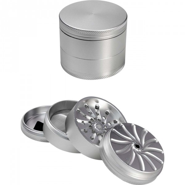 Masher Aluminium Grinder silver 4-part, 63x56mm