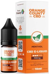 Orange County CBD E-šķidrais mentols, CBD 300 mg, 10 ml