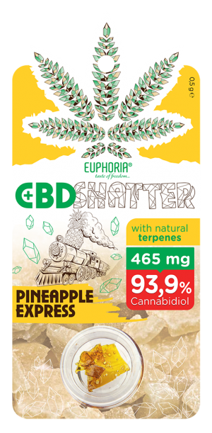 Euphoria Shatter Pineapple Express ( 93mg až 465mg CBD)