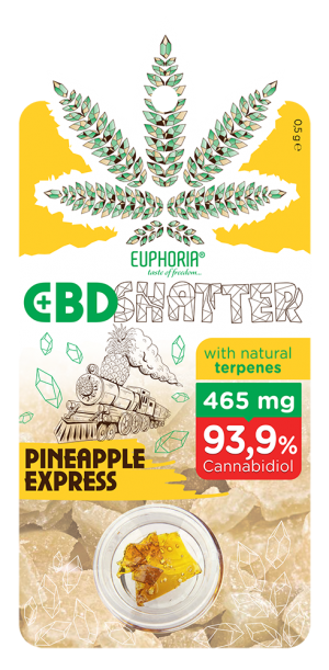 Euphoria シャッター パイナップル エクスプレス (CBD 93mg ～ 465mg)