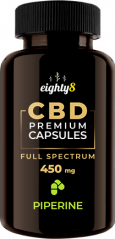 Eighty8 CBD & Piperin Kapseln, 30 Stück x 15 mg, 450 mg