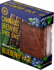 Emballage Cannabis Blueberry Haze Brownie Deluxe (saveur Sativa moyenne) - Carton (24 paquets)