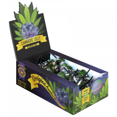 Cannabis Blueberry Haze Lollies – Displaykarton (70 Lollies)