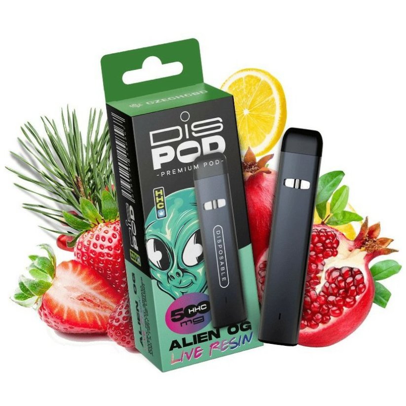 Czech CBD HHC Vape Pen disPOD Alien OG 500 mg, 0,5 ml