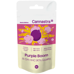 Cannastra 8-OH-HHC Flower Purple Boom 90 % kvalitet, 1 g - 100 g