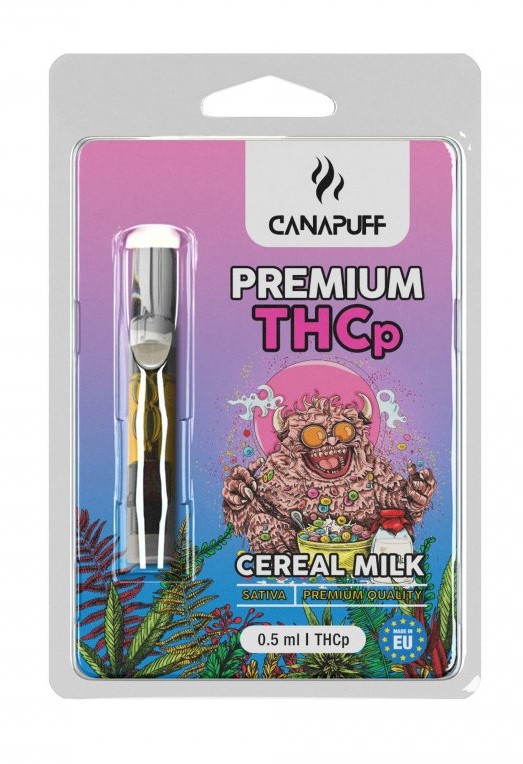 CanaPuff THCP kasetė grūdų pienas, 79 % THCP, 0,5 ml