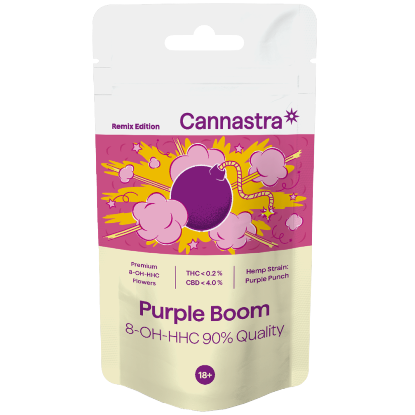 Cannastra 8-OH-HHC Flower Purple Boom 90 % calidad, 1 g - 100 g