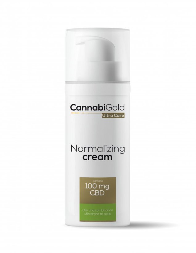 CannabiGold Pleťový normalizační krém s CBD 100 mg, 50 ml