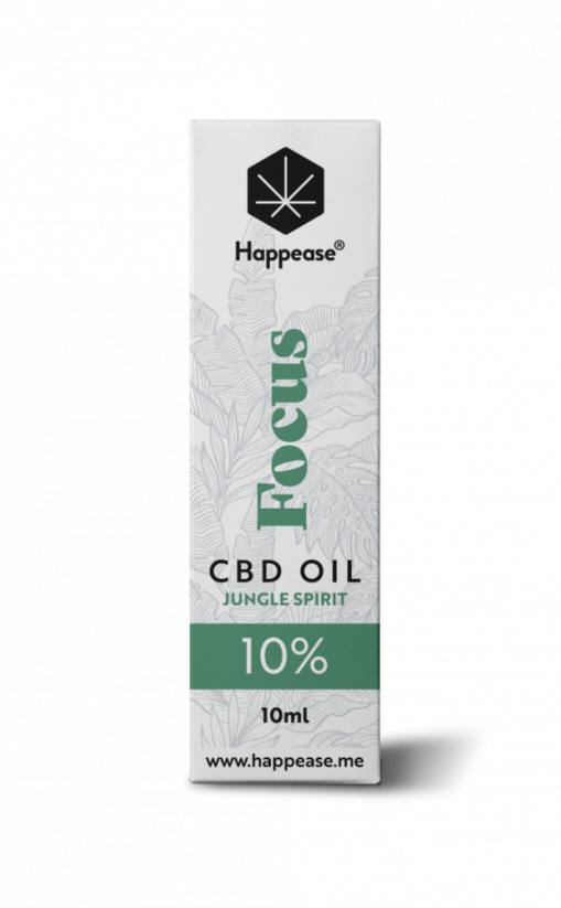 Happease Fokus CBD Olje Duh džungle, 10% CBD, 1000mg, 10ml