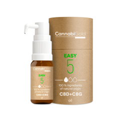 CannabiGold olía Easy 5% (4,5% CBD, 0,5% CBG), 600 mg, 12 ml