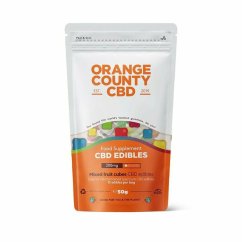 Orange County CBD Cubos, bolsa de agarre, 200 mg CDB, 12 piezas, 50 gramo