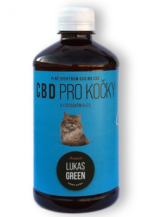 Lukas Green CBD за котки в масло от сьомга 500 мл, 500 мг