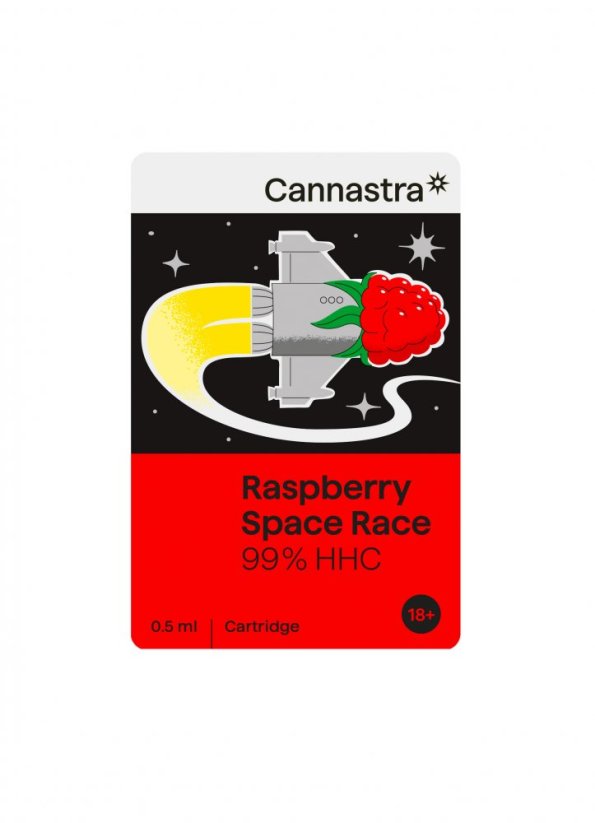 Cannastra ХХЦ Цартридге Распберри Спаце Раце, 99%, 0,5мл