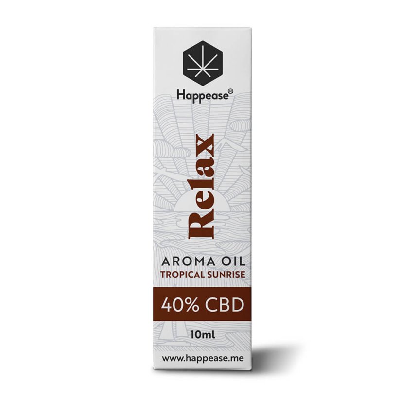 Happease Aceite Relax CBD Amanecer Tropical, 40% CDB, 4000mg, 10ml