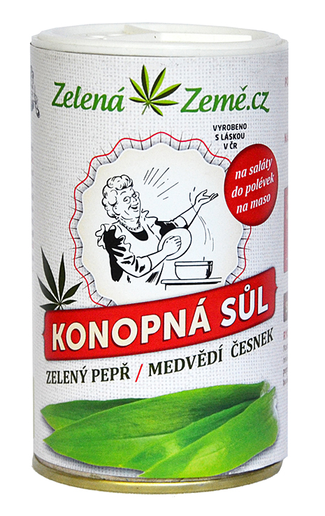 Αλάτι κάνναβης Zelena Zeme με πράσινη πιπεριά και άγριο σκόρδο 165γρ
