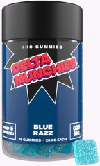 Delta Munchies Mavi Razz HHC Sakızlar, 625 mg, 25 adet