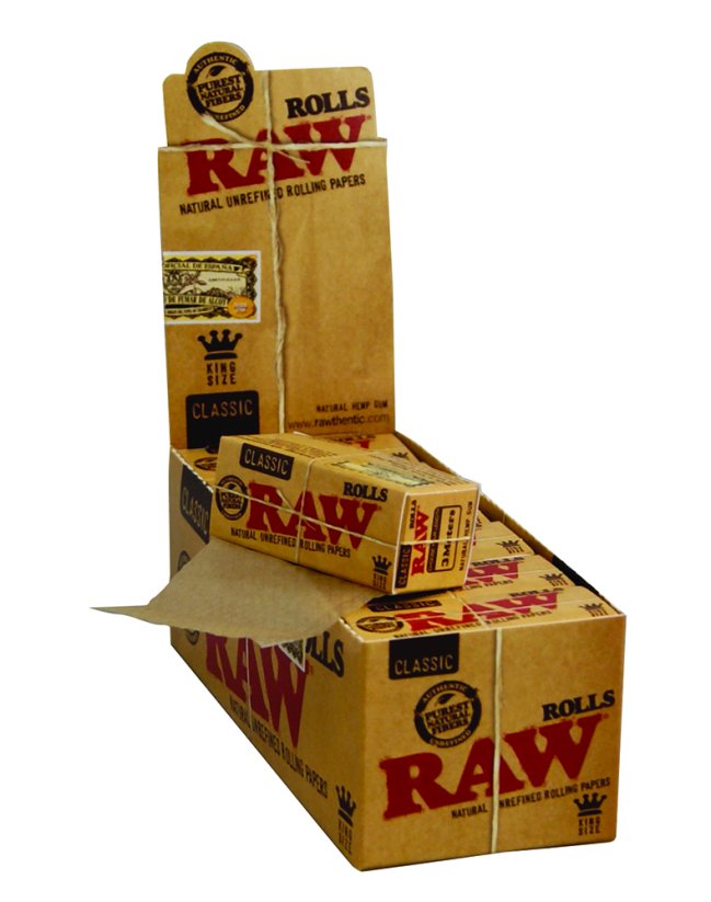 RAW Papirer King Size Rolls, 3 m, 12 stk i en kasse