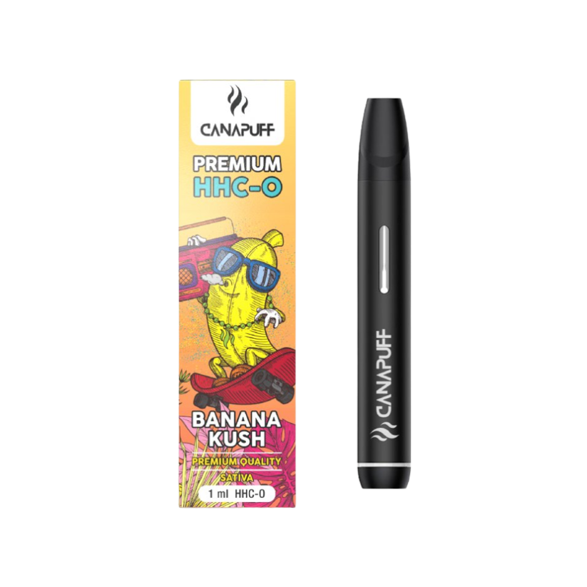 CanaPuff Banana Kush 96% HHCO - ერთჯერადი vape pen, 1 მლ