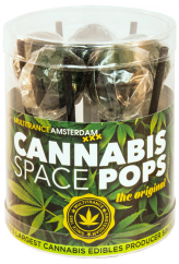 Cannabis Space Pops – სასაჩუქრე ყუთი (10 ლოლი), 24 ყუთი მუყაოს კოლოფში