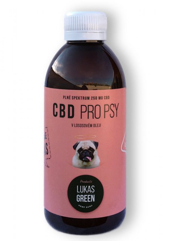 Lukas Green CBD voor honden in zalm olie 250 ml, 250 mg