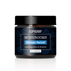 Euphoria Mushrooms Stress Relief, 30 capsules