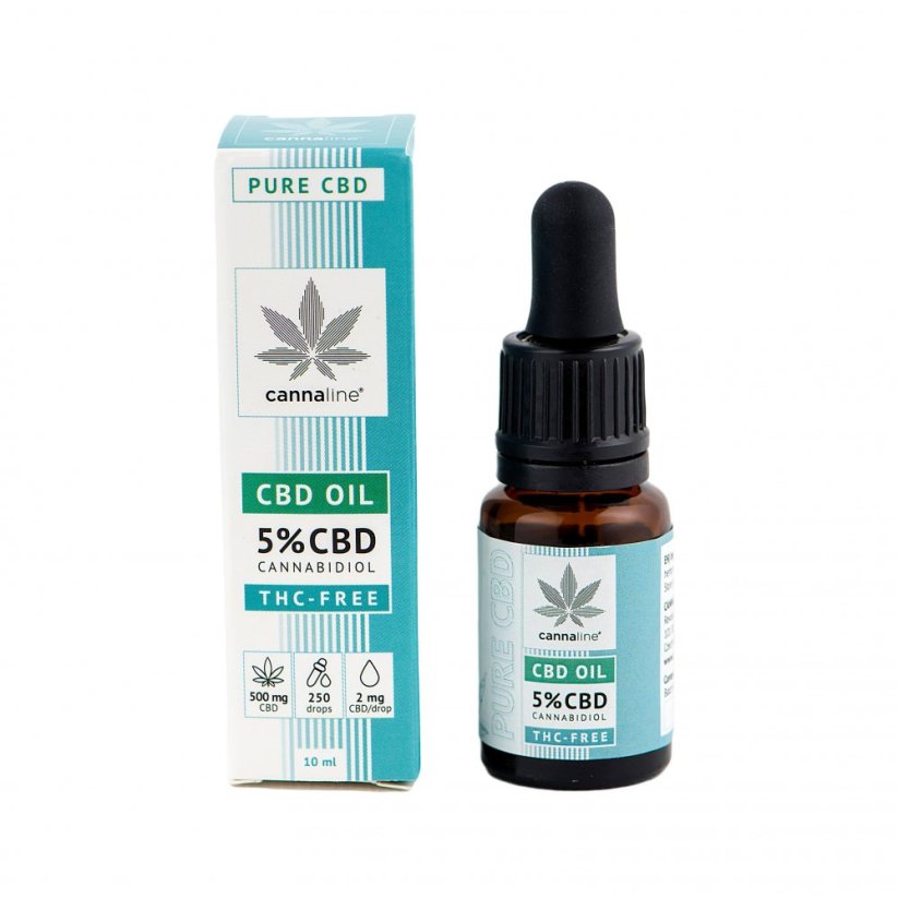 CANNALINE CBD konoplja Olje BREZ THC-ja 5%, 500 mg, 10 ml