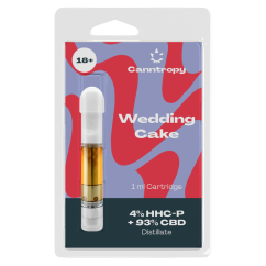 Canntropy Cartucho de mezcla HHCP Wedding Cake, 4 % HHC-P, 93 % CBD, 1 ml
