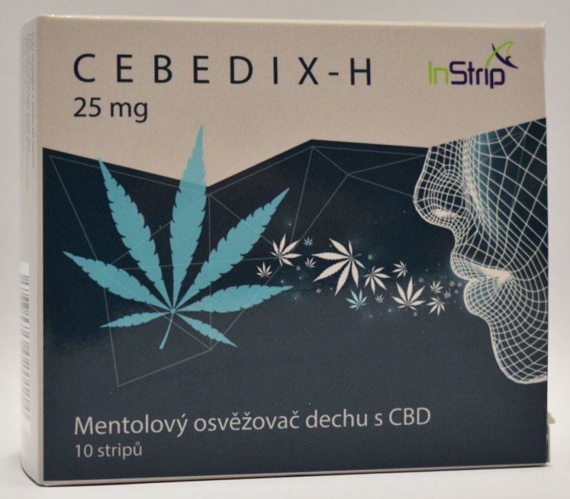 CEBEDIX-H FORTE Ментол освежител за уста с CBD 2,5mg x 10ks, 25 mg