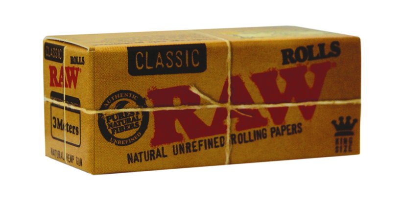 RAW Papers King Size Rolls, 3 m, 12 pcs in a box