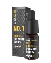 Eighty8 No. 1 CBD kapky, 24 % CBD, 1 % THC, 10 ml