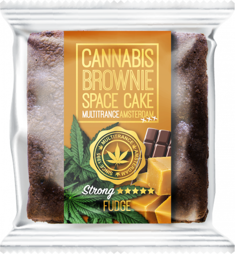Cannabis Fudge Brownie (sterkt Sativa bragð) - Askja (24 pakkar)