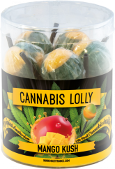 Cannabis Mango Kush nyalókák – ajándékdoboz (10 nyalóka), 24 doboz kartonban