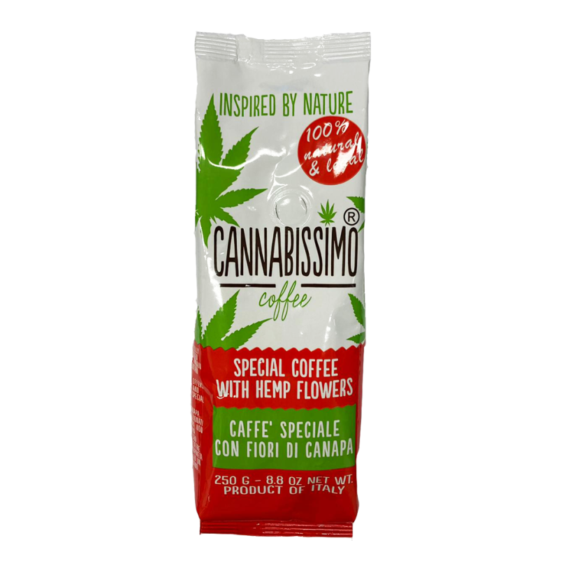 Cannabissimo - CBD麻の花入りコーヒー、250 g