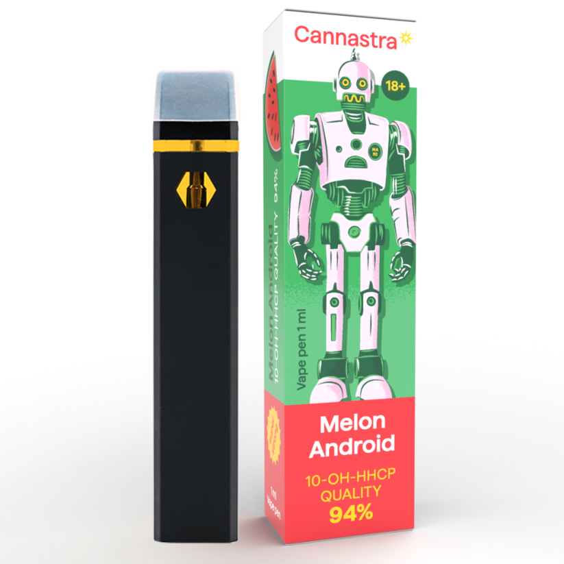 Cannastra 10-OH-HHCP Vape Pen Melon Android, 10-OH-HHCP 94%-os minőség, 1ml