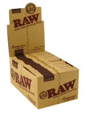 RAW Cartine classiche corte da Connoisseur, non sbiancate, misura 1 ¼ + filtri - 24 pcs scatola