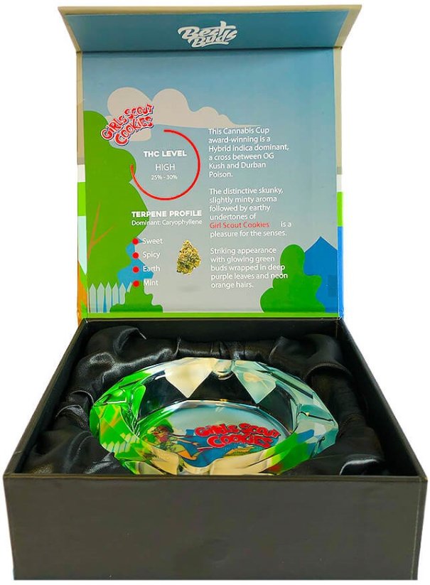 Best Buds Crystal Ashtray with Giftbox, Girl Scout Cookies