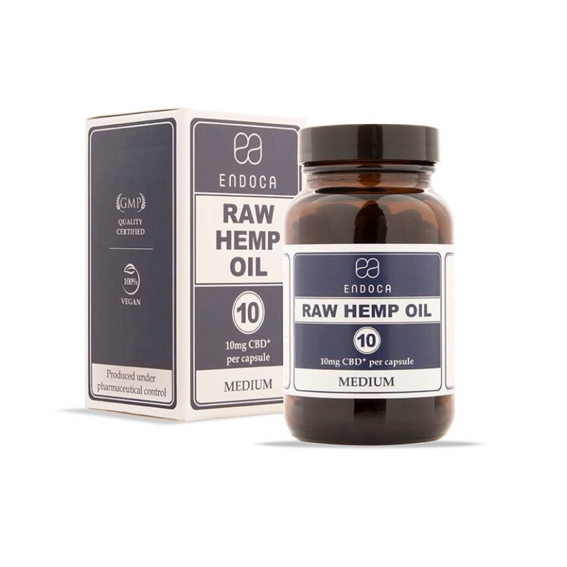 Endoca RAW Capsule di olio di canapa 300 mg CBD + CBDa, 30 pz.