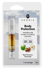 Hemnia Cartridge Body Protection - 20% CBC , 75% CBG, basil, cinnamon, chamomile, 1 ml