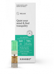 Kanabo Relax CBD Cartridge, 78%, 360 mg, 0,5 ml