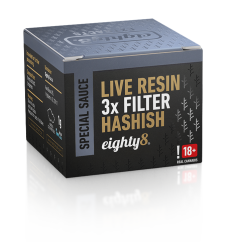 Eighty8 CBD Live Resin 3x Filtru, 42 % CBD, 1 g