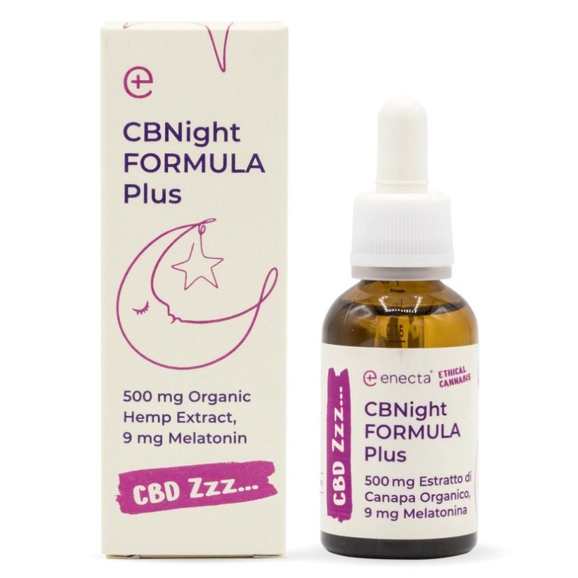 *Enecta CBNight Formula PLUS メラトニン入りヘンプオイル、500 mg organic ヘンプエキス、30 ml