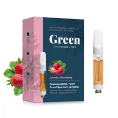 Green Pharmaceutics Širok spekter Polnilo za inhalator - Jagoda, 500 mg CBD