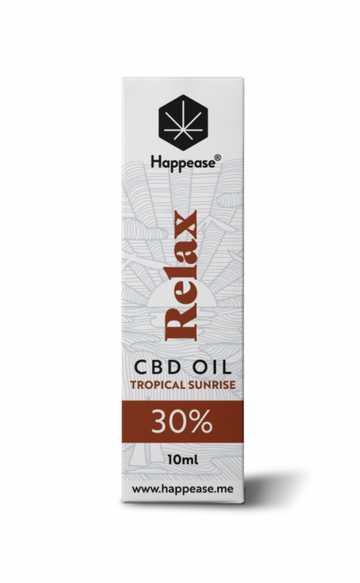 Happease Relax CBD Oil Tropical Sunrise, 30% CBD, 3000მგ, 10მლ